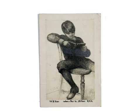 Happy Christmas from Lily Yeats  Yeats (Lily)&nbsp;A manuscript Postcard, signed, sending love and good wishes to the Misses 