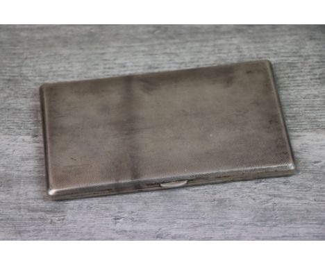 George VI silver rectangular cigarette case, engine turned decoration, makers Dudley Russell Howitt, Birmingham 1939, length 