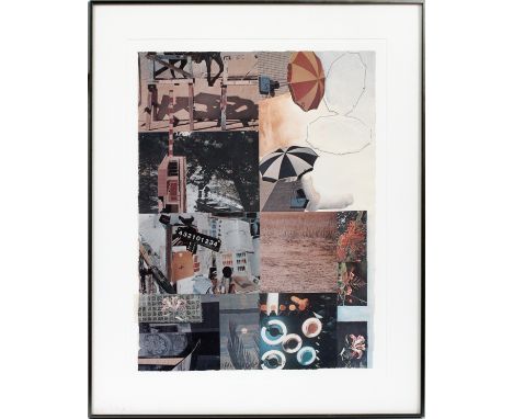 ROBERT RAUSCHENBERG, LITHOGRAPH H 28" W 20"  VISIBLE PART OF THE SEA:  #21/125. Color offset  lithograph with embossing, coll