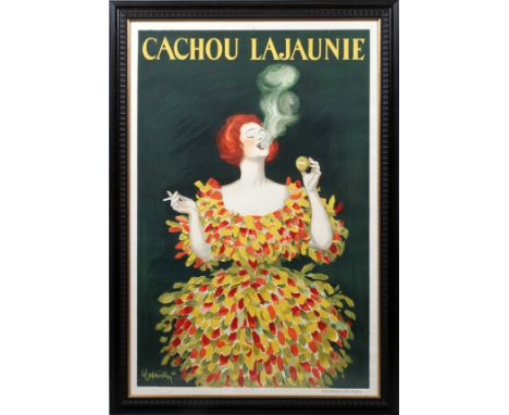LEONETTO CAPPIELLO [FRENCH 1875-1942], COLOR  LITHOGRAPH POSTER, 1920 DEVAMBEZ, H 56", W 36",  CACHOU LAJAUNIE,:  Imp Paris, 