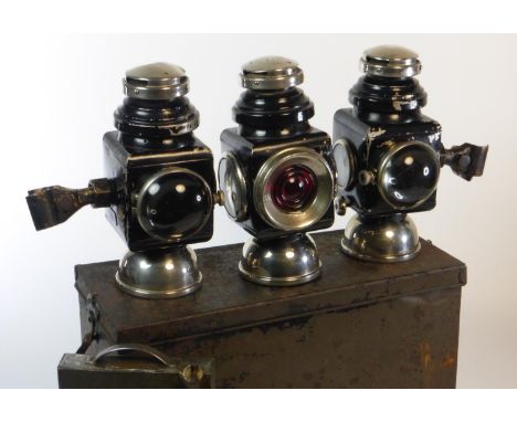 Oil-Powered Auxiliary Lighting  by J. R. Oldfield. Manufactured just post WWI and the early 1920s, a boxed set of 'Get me Hom