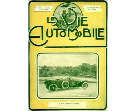 La Vie Automobile.  15 issues of this prestigious Parisian small folio-sized motoring journal, the earliest being No. 620, 16