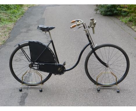 An Overman Wheel Co., 'Victoria' Lady's Bicycle.  Dating from circa 1893, a good and original loop frame bicycle, enamelled b