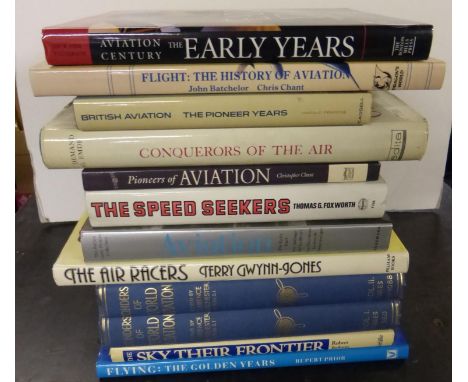 Early Aviation: Large Format Volumes in their Dust Jackets.  A varied selection, mostly published in the last 50 years, and i