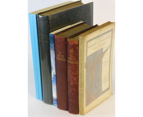 La Revue Aerienne 1908 to 1910.  Two hardback 8vo volumes (duplicates from the Royal Aeronautical Society) containing the iss