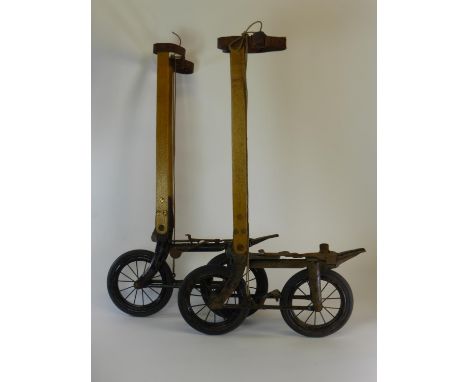 Ritter Road Skates.  A pair of c1899 roller skates by The Road Skate Co, of Oxford Street, London. Retaining their original b