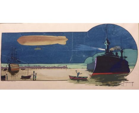 Marguerite (GAMY) Montaut (1883-1936):  Raid Paris Boulogne 1912 - Andre Beaumont sur Hydroaeroplane 'Donnet Leveoue' helice 