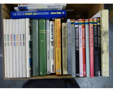 Monza Year Books,  a run of 7 volumes from 1960 to 1966, and a similar volume covering 1922-1972, all with good DJs. Also, Le