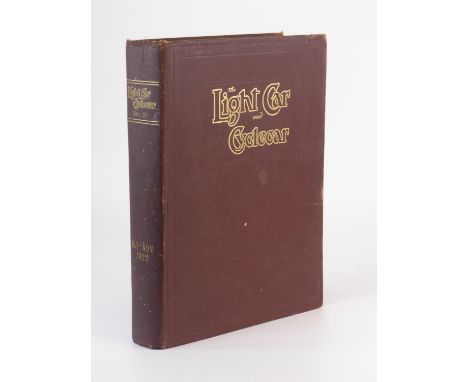 The Light Car &amp; Cyclecar 1922.  A single volume No 20 covering the period May to November, with an index and the covers b
