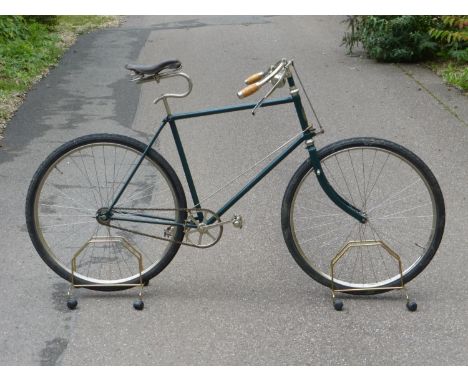 An Overman Wheel Co., 'Victor Flyer' Bicycle.  Dating circa 1894, and originally a cushion-tyred bicycle, but now fitted with