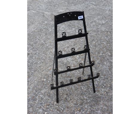 Electric Bicycle Lamp Stand.  A counter-top stand with stabilizing legs. 34-inches. 