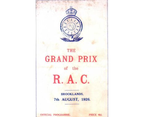 Brands Hatch &amp; Brooklands: Racing Programmes.  4 quarto-size Brands Hatch Grand Prix Racing Programmes for 1964, 1966, 19