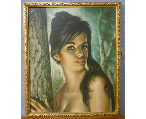 A 1960's J.H. Lynch print, Tina, framed