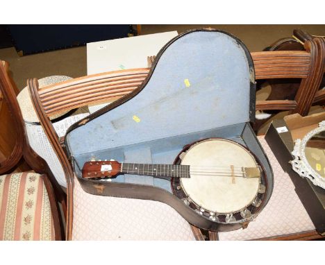 Cased vintage Banjo