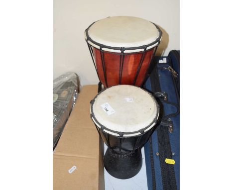 Two bongo drums