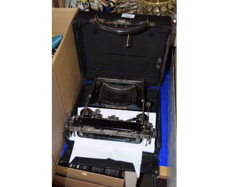 A Corona travel typewriter, in case