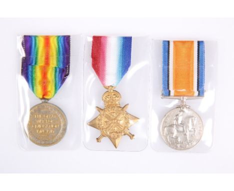 A FIRST WORLD WAR TRIO,&nbsp;comprising British War Medal, Victory Medal and 1914-15 Star, to 6950 PTE.A.J.MCLEAN.C.GDS.