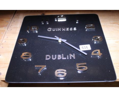 GUINESS WALL CLOCK. Guiness Dublin wall clock, W ~ 35cm