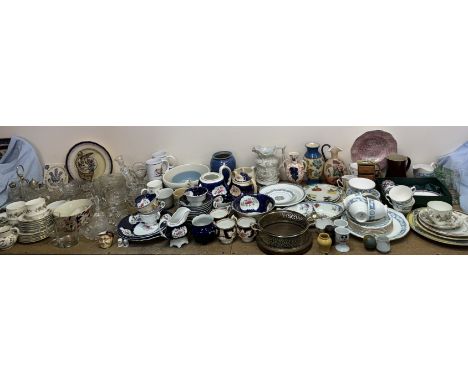 A Royal Standard part tea service together with a gaudy welsh part tea service, glasswares, a Royal Vale part tea service, pl