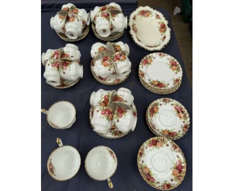 A Royal Albert Old Country Roses pattern part tea service