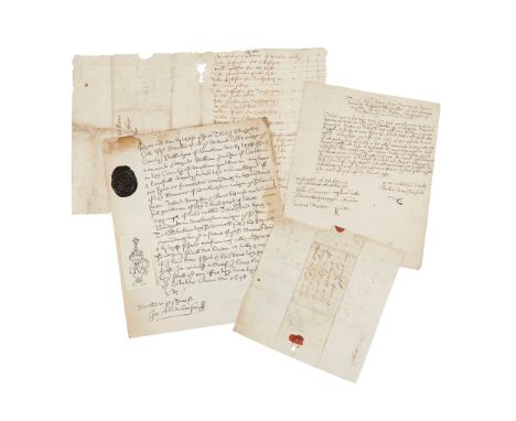 Bishop of Durham, Halmote Court Documents 21 historic documents, comprising 1) Letter written by Tobias Mathew, Bishop of Dur