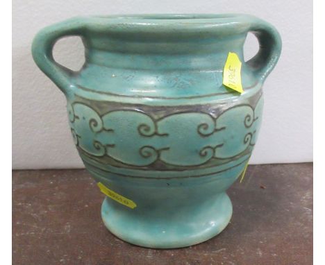 A Bourne Denby Danesby Ware green ground vase