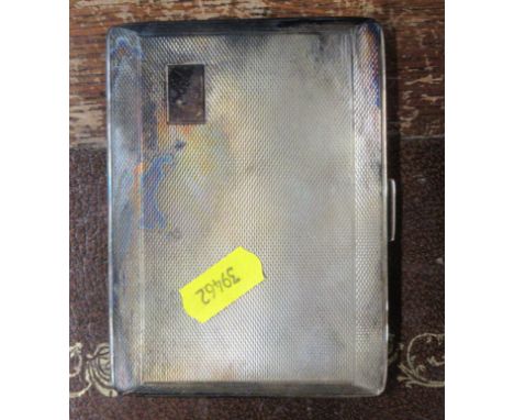 A silver cigarette case
