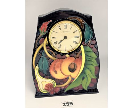 Moorcroft clock 8.5” high ‘Queens Choice’ design