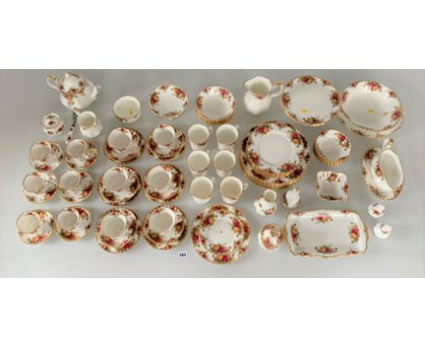 Royal Albert ‘Old Country Roses’ 81 piece tea and dinner service comprising 6 coffee cups &amp; 6 saucers, 6 tea cups &amp; 6