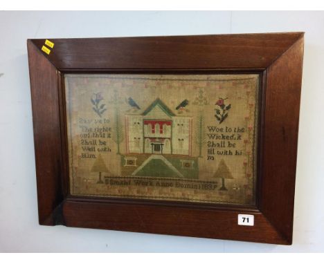 A framed Sampler, dated 1839