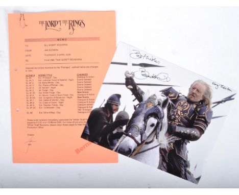 The Collection Of Bernard Hill - The Lord Of The Rings: The Fellowship Of The Ring (2001) - original script revision pages da