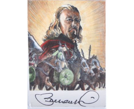 The Collection Of Bernard Hill - The Lord Of The Rings (2001-2003) - Fan Art - a unique hand painted trading card featuring H
