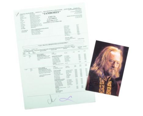 The Collection Of Bernard Hill - The Lord Of The Rings: The Fellowship Of The Ring (2001) - an original production used call 