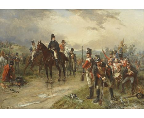 Robert Alexander Hillingford (British, 1828-1904)The morning of Waterloo signed and dated 'R. Hillingford 1896' (lower left)o
