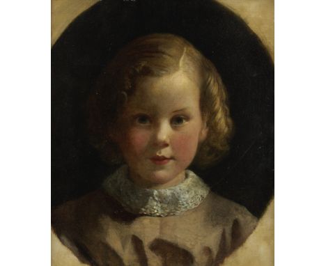 William Powell Frith, RA (British, 1819-1909)Portrait of a young girl; Portrait of a young boy said to be two of the artist's