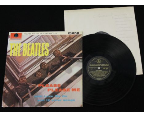 PLEASE PLEASE ME MONO 1ST - A very well presented 1st UK pressing of the widely heralded 1st LP from The Beatles. Black/gold 