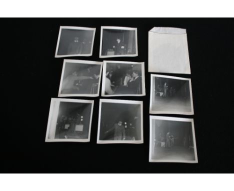 BEATLES 1963 PHOTOGRAPHS - set of 8 previously unseen 3.5" x 3.5" black & white photographs with negatives of The Beatles fro