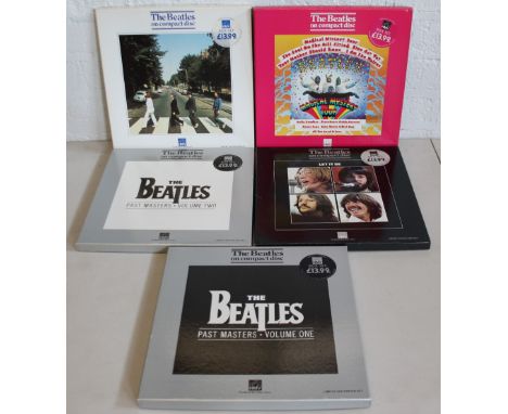 CD BOX SETS - 5 limited edition HMV 'The Beatles on Compact Disc' box sets to include 'Past Masters Vol 1', 'Past Masters Vol