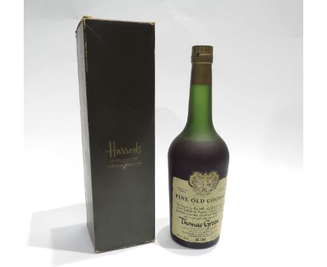 Circa 1960s Alexander Dunn and Co Le Bijou Ambre Fine Old Cognac specially reserved for Thomas Green, 68.13cl, in Harrod's bo