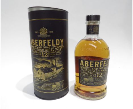 Aberfeldy 12 Year Old Single Malt Scotch Whisky, Highlands, Scotland, Limited Bottling Batch No.2905, 700ml, in tube