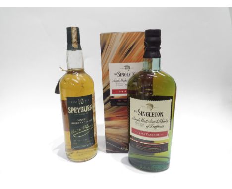 Speyburn 10 Year Old Single Highland Malt Scotch Whisky, 1Ltr. The Singleton Spey Cascade Single Malt Scotch Whisky of Duffto