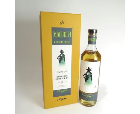 Cambus 31 Year Old The Ghosts Series First Ghost Macbeth Act One Lowland Single Grain Scotch Whisky Elixir Distillers, Illust