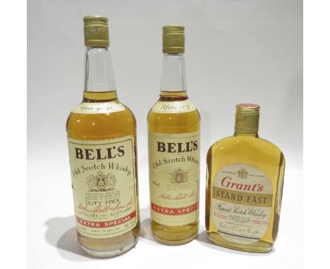 Bell's Old Scotch Whisky 1Ltr, 70cl and Grant's Stand Fast Finest Scotch Whisky 37.5cl (3)