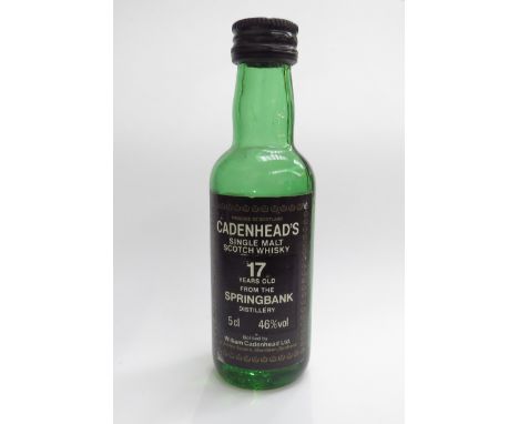 MINIATURE; Cadenhead's 17 Year Old Springbank Single Malt Scotch Whisky, 5cl