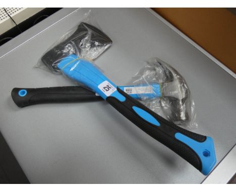 A new claw hammer and axe with fibre glass handles 