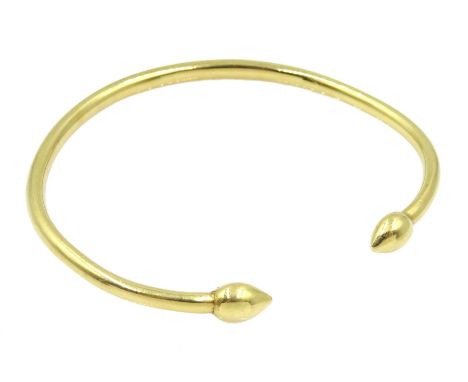 18ct gold bangle, approx 29.36gm - Condition Report Tested to 18ct