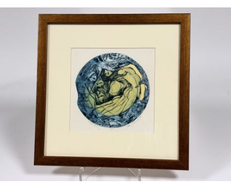 Borivoj Borovsky (Polish 1933-2012), "Cirkus", 10/50 etching, signed, dated 1982 and titled bellow, in a glazed wooden frame.