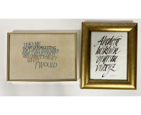 Stuart Barrie (Scottish 1925-2024), "Alphabet", ink on paper, signed bottom right, dated '00 (22cmx16.5cm) together with Unti