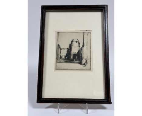 Sir David Young Cameron R.A., R.S.A. (Scottish, 1965-1945), "Terpidarium, Thermae of Caracalla", etching, signed in pencil lo