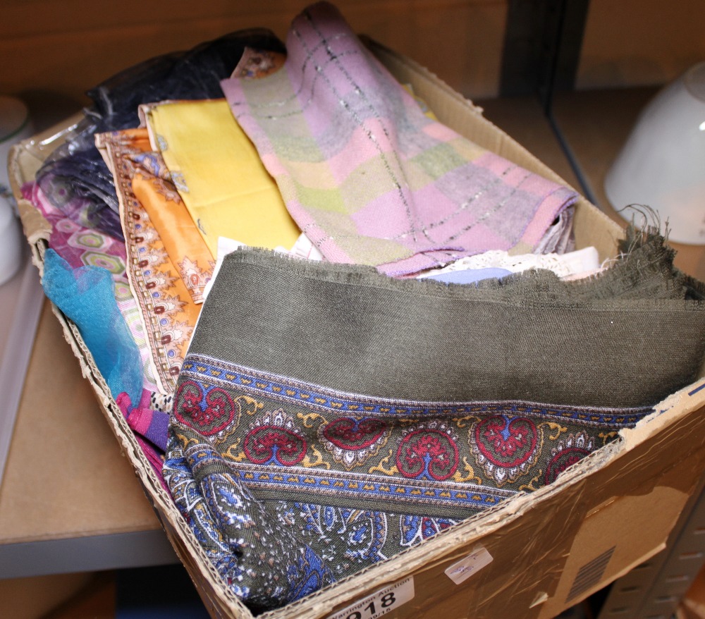 Box of ladies scarves